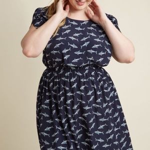 Modcloth "Oh My Gosh" in Sharks RARE PRINT